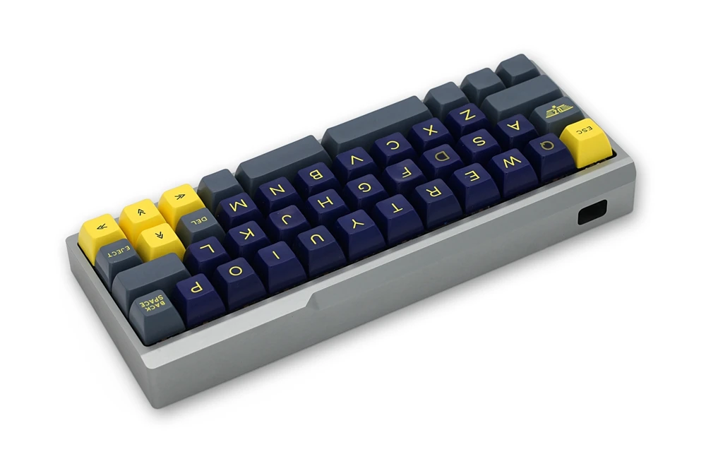 Anodized Aluminium case for bm43a bm43 40% pcb custom keyboard acclive angle black silver grey yell