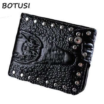

BOTUSI CrocodileGrain Tangerine Men's PU Leather Short Wallet Card Holder Purse Coin Holder Card Slots Multifunction Men Wallet