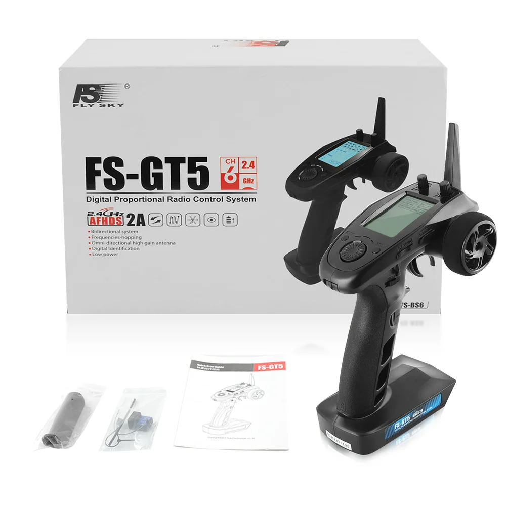 Flysky FS GT5 2 4G 6CH Радиоуправляемый автомобиль Лодка запчасти передатчик со