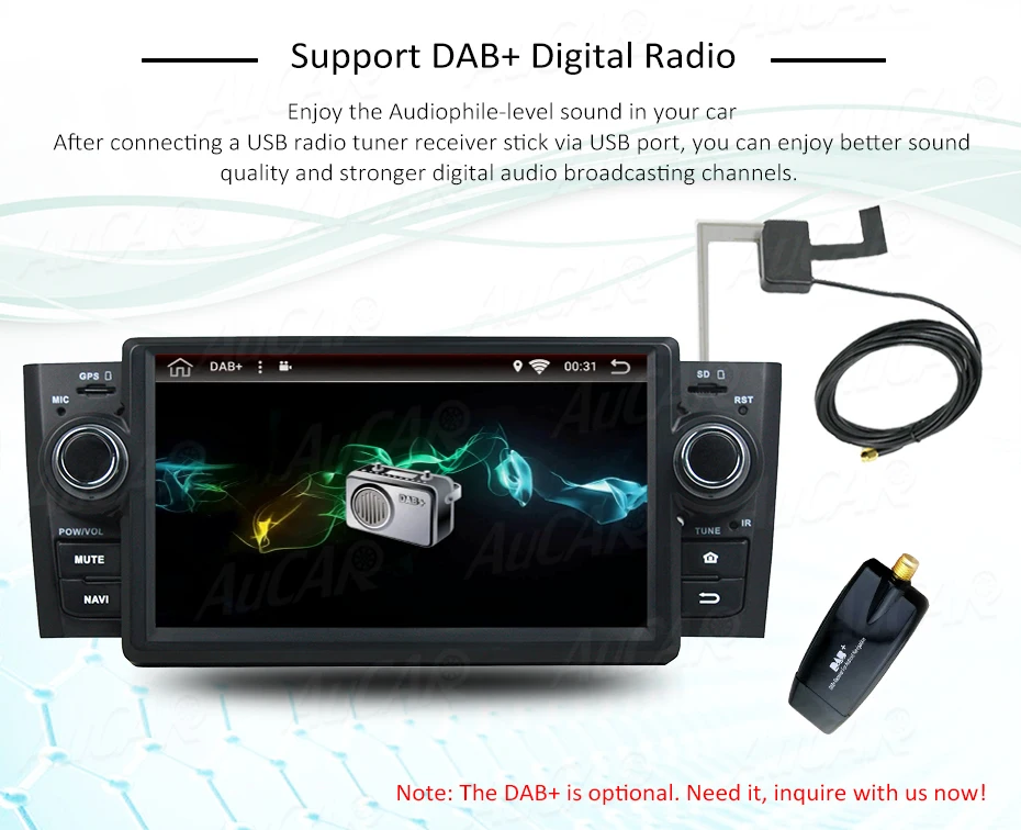 Top Android 8.0 Car DVD Player for Fiat Linea Grand Punto Car GPS Multimedia System HD Bluetooth Radio WIFI FM AM RDS 4G AUX 1 Din 11