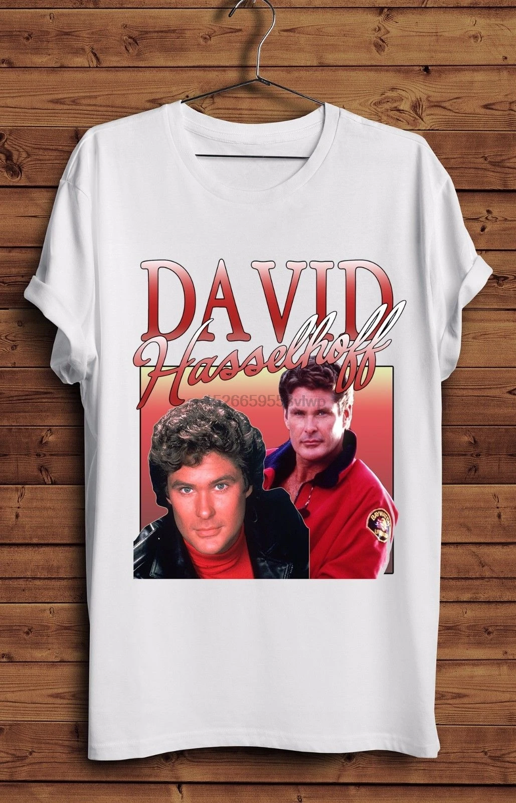

David Hasselhoff T Shirt 90s Homage Mich Vintage Knight Rider Baywatch Night Cotton Men T-Shirts Classical Top Tee Plus Size