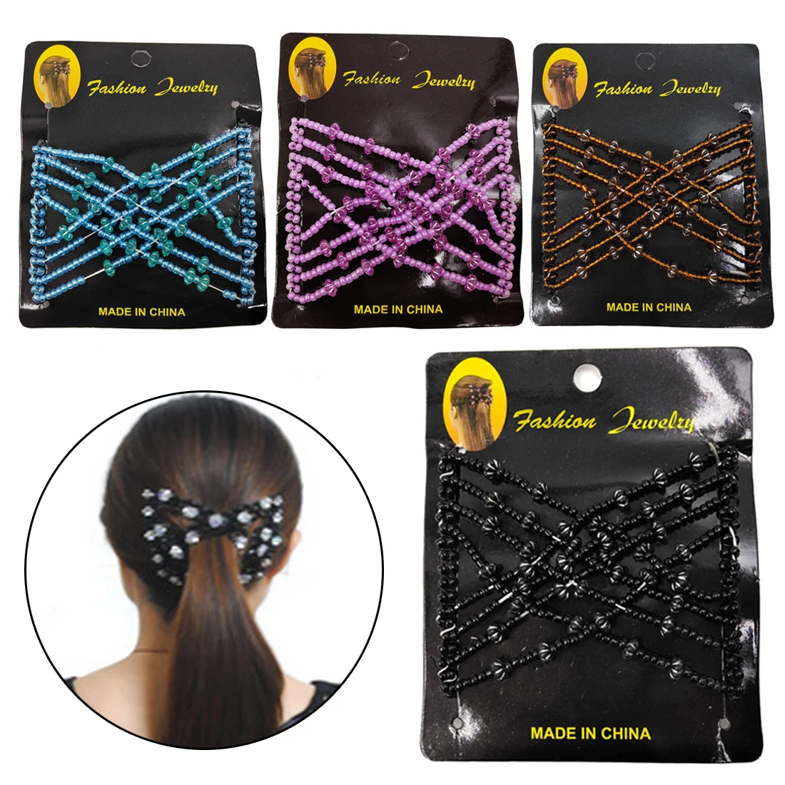 Magic Double Slide Stretchy Clip Gift Variety hair Comb Hair Wire
