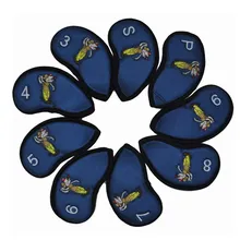 9 шт. клюшка для гольфа железная крышка для клюшки набор нейлоновых защитных чехлов-синий