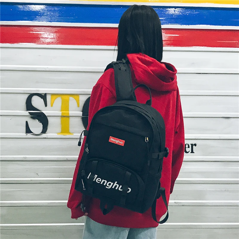 2017 Fashion School bag Waterproof Nylon Men Backpack Bag Women Mochila Escolar Travel Bag Rucksack Trekking Bag Menghuo Brand (69)