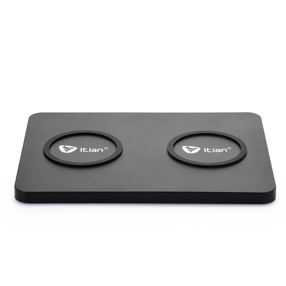 

Itian Q300 Dual Qi Wireless Charger Pad Transmitter Charging Station for iPhone 8/X Samsung Note8/S8 S8+ S7 Edge S7 Note5 S6+