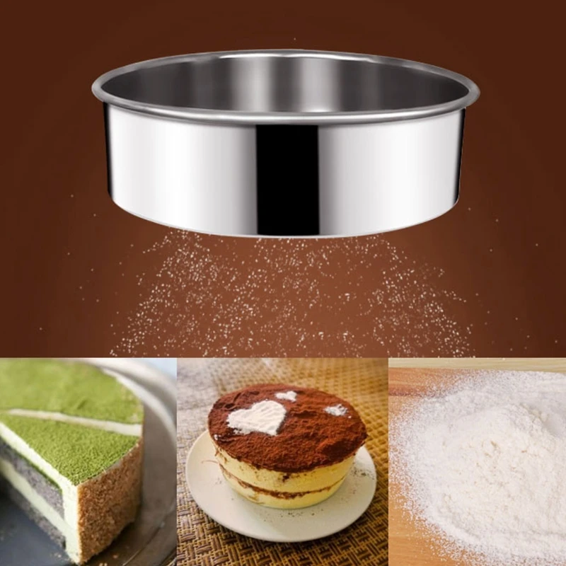 Сетка из нержавеющей стали для просеивания муки сито для выпечки торта кухня