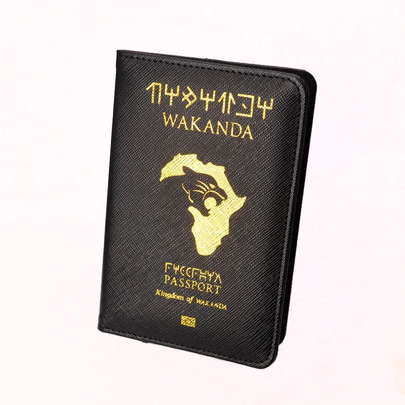 Wakanda Держатель для паспорта Rfid Блокировка из искусственной кожи Asgard чехол для паспорта дорожный кошелек черные чехлы для паспорта