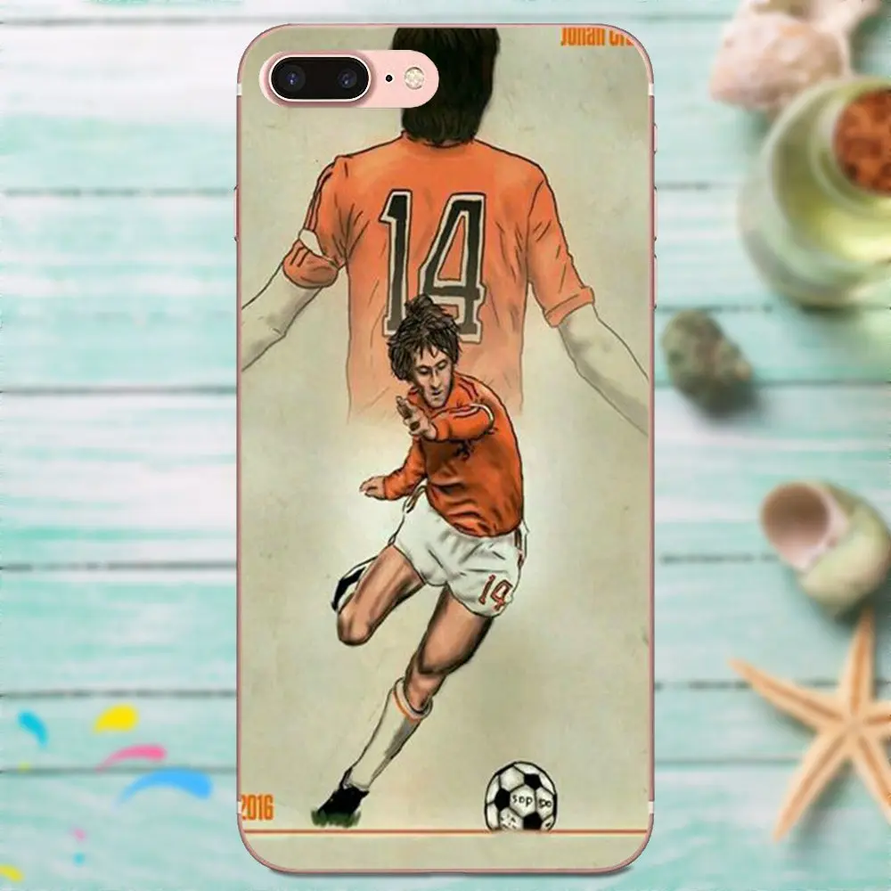 Футболист Johan Cruyff мягкий TPU художественный принт для Galaxy Grand Alpha G850 Core2 Prime S2 I9082 A3 A5 A7