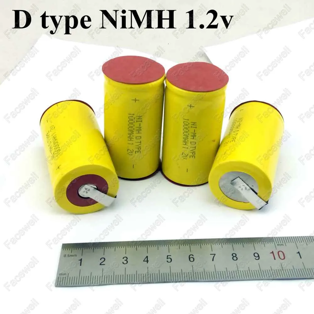 10 шт. реальная емкость 10000 мАч 1,2 В батарея d размер cd ni-mh 1,2 в nicd батареи recargable bateria 10000 мАч nimh D Тип ni mh