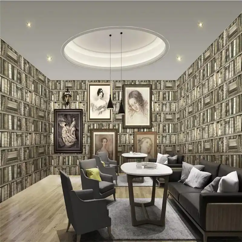 Custom Wallpaper Mural Renaissance Art Painting Retro Book Wall Full House Mural Living Room Bedroom Sofa Tv Background Wall Fabric Textile Wallcoverings Aliexpress