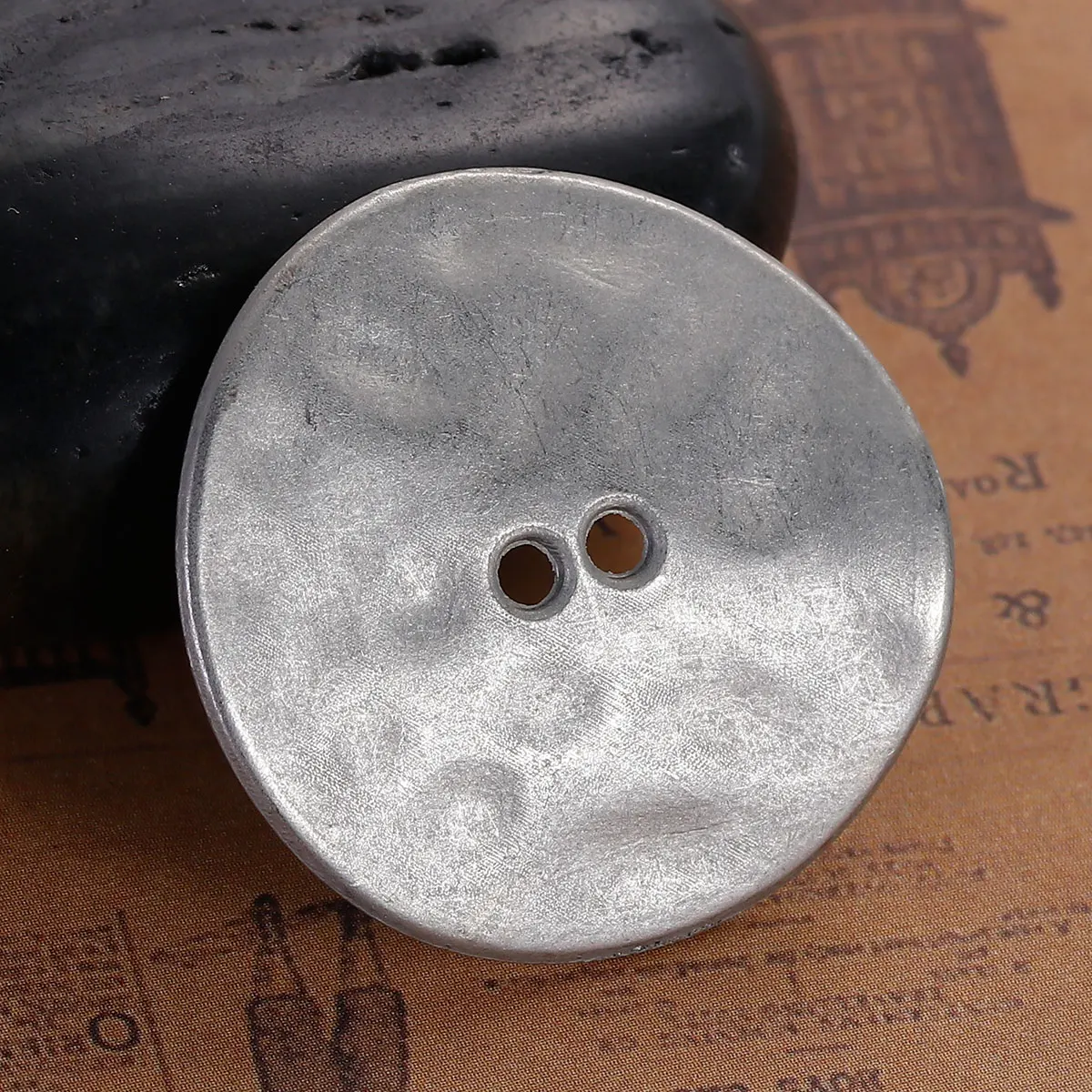 Urijk 10PCs Metal Button For Clothing 2 Holes DIY Sewing Garment