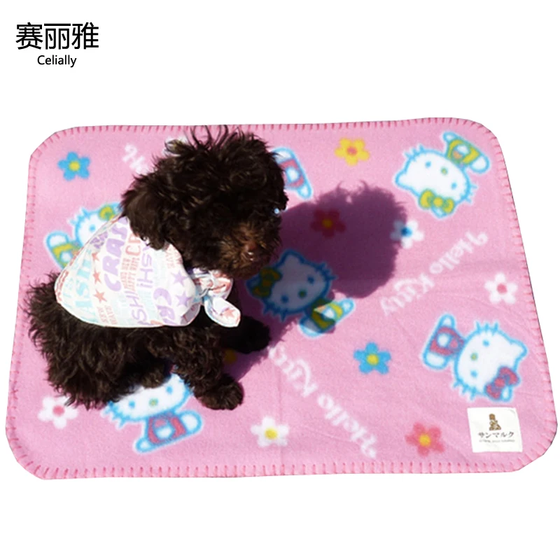 

Cat Dog Carpet Indoor Cute Hello Kitty Spring and Autumn Warm Soft Fleece Pet Dog Cat Bed Mat For Small Medium Dogs