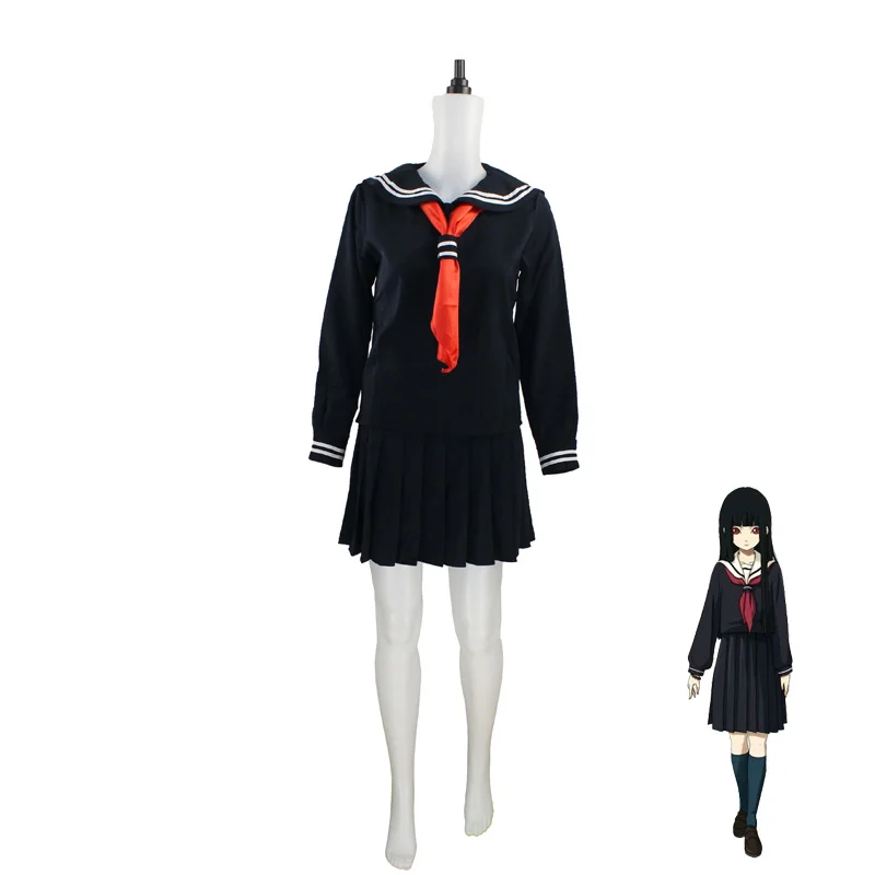 Японский/Корейский костюм для костюмированной вечеринки Hell Girl Enma Ai Школьная