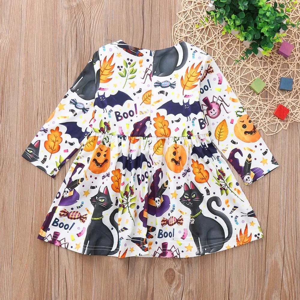 

Halloween dress Toddler Infant Baby Girls Cartoon Animals Print Dress Halloween Costume Outfits vestido infantil vestido #06
