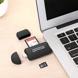 Новый 3 в 1 OTG кардридер type C/micro USB/USB Кардридер высокоскоростной USB2.0 OTG TF/SD для Android Компьютерный удлинитель-переходник