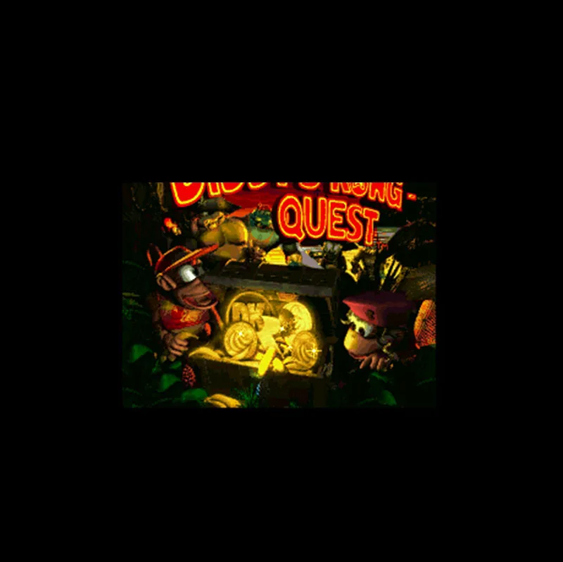 DK Country 2 - Diddys Kong Quest NTSC Версия 16 бит 46 пин большая серая игровая карта для игроков в