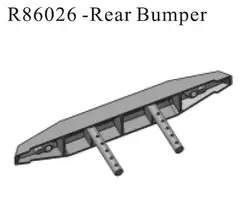 RGT RC запчасти R86026 задний бампер для EX86100 Rock Cruiser ползунки rс