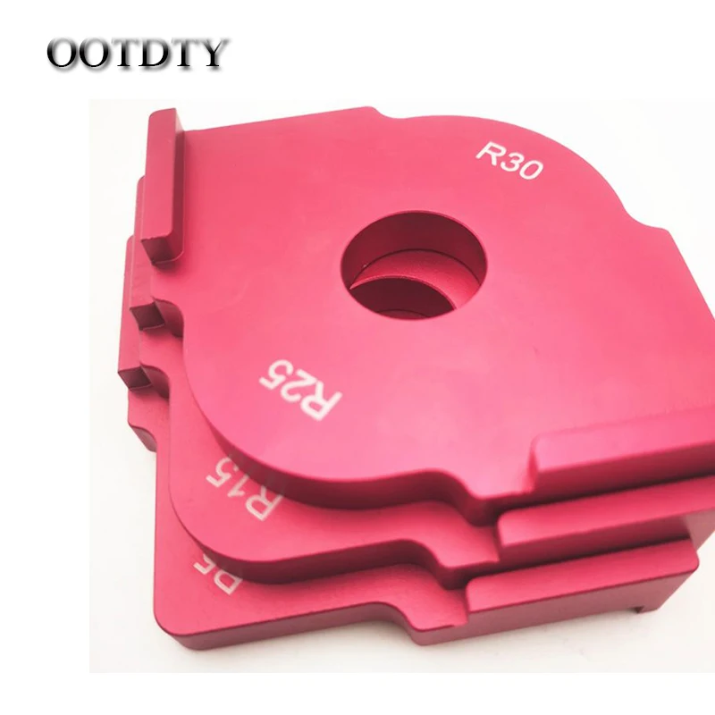 

OOTDTY Woodworking Trimming Radius Jig Router Templates Aluminium Alloy Radius Corners R5 R10 R15 R20 R25 R30