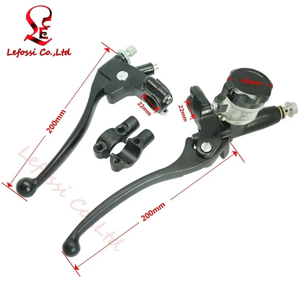 

7/8" 22mm Motorcycle Hydraulic Front Brake Master Cylinder Clutch Lever Set For Kawasaki ZR250 ZR400 ZXR250 ZXR400 ZRX400 ZZR400