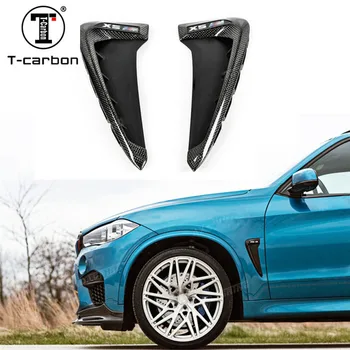 

For BMW X5 F15 X5M F85 Carbon Fender Cover Trim Cover Carbon Fiber Fender Light Trim 1 : 1 Replacement Style 2015 2016 2017 - UP