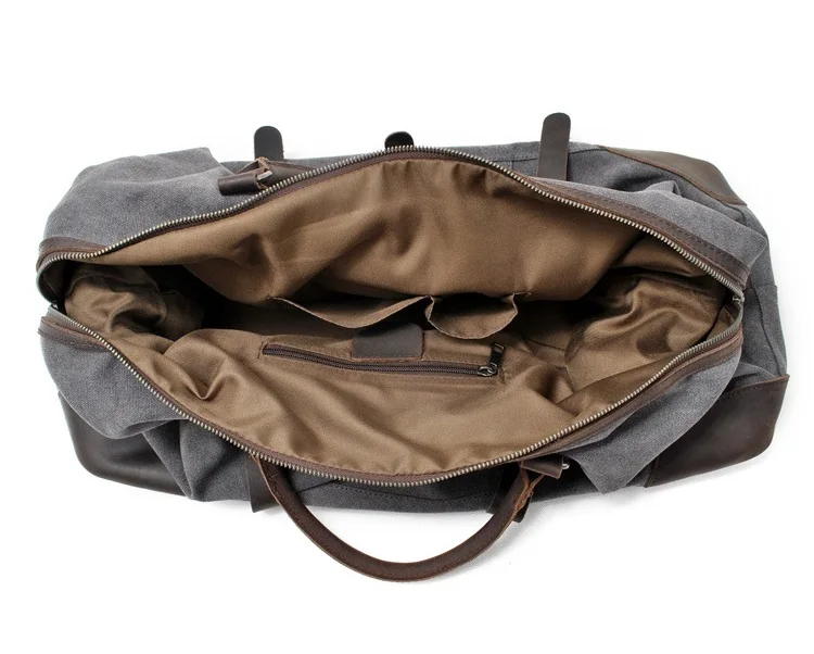 Мужская Дорожная сумка-дафлкот с ручкой для багажа, винтажная женская сумка в стиле милитари, большая емкость, клееная кожаная сумка для