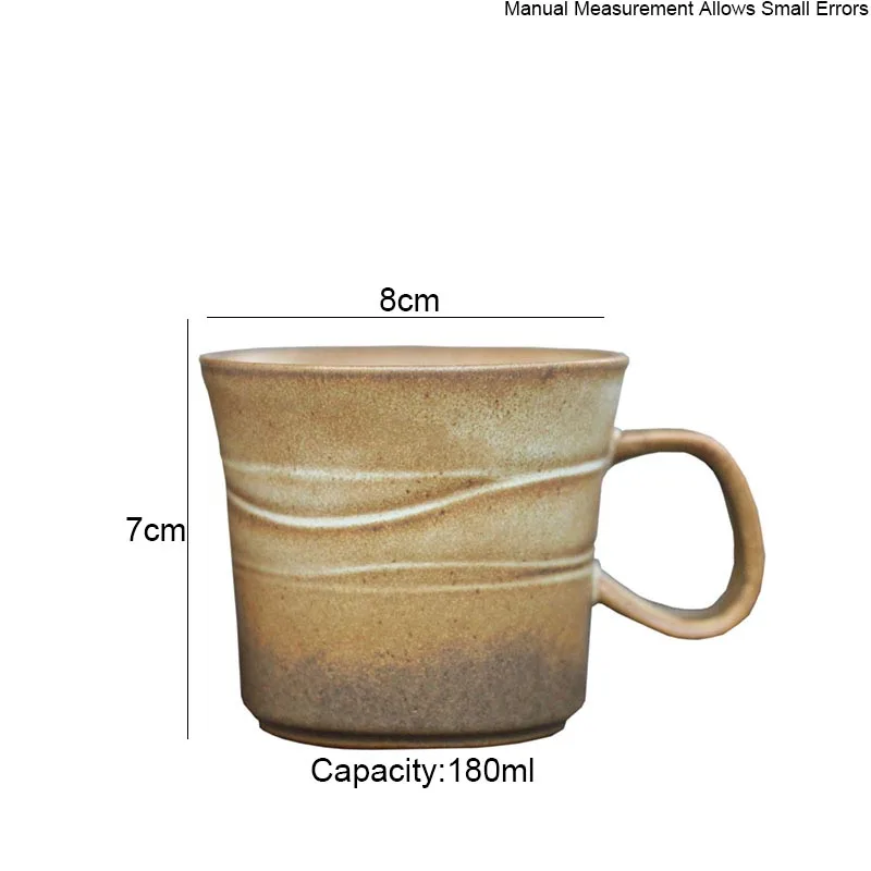 180 мл Цзиндэчжэнь ручной работы Грубая керамика кофейная чашка Винтаж Японский стиль керамическая кружка для завтрака молочные чашки чайная кружка для воды - Цвет: Coffee Mug
