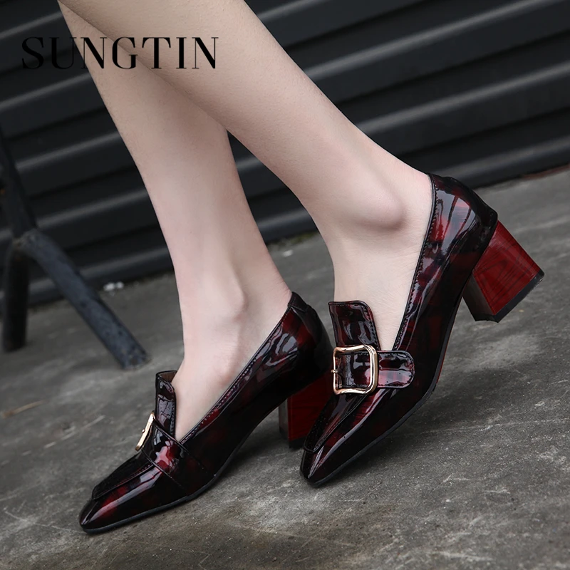 square toe high heel shoes