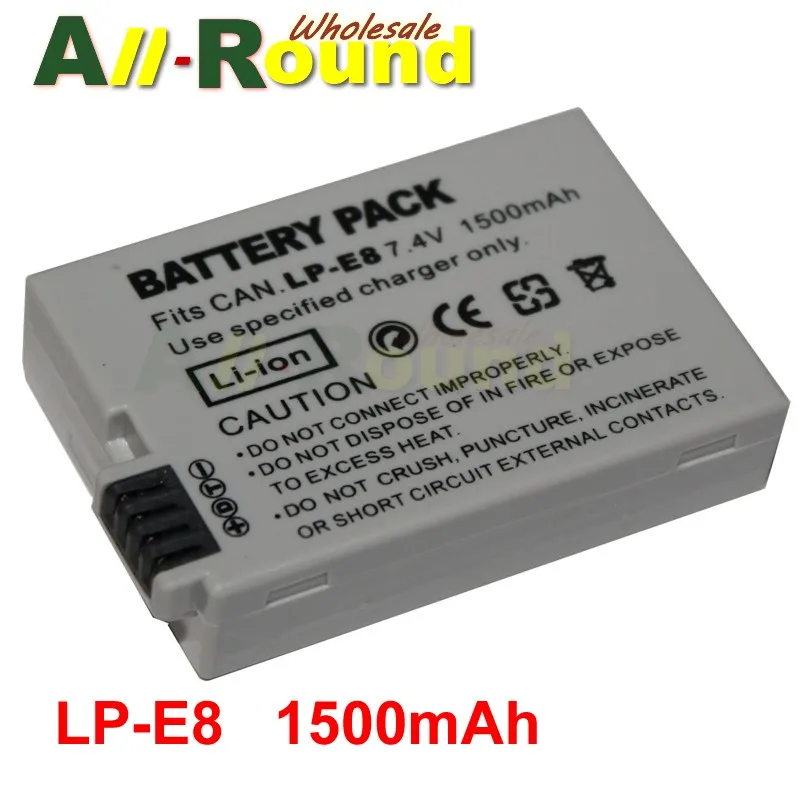 

1500mAh LP-E8 digital batteries Li-ion LP E8 LPE8 Camera Battery pack For Canon EOS 550D 600D 650D 700D Comparable original