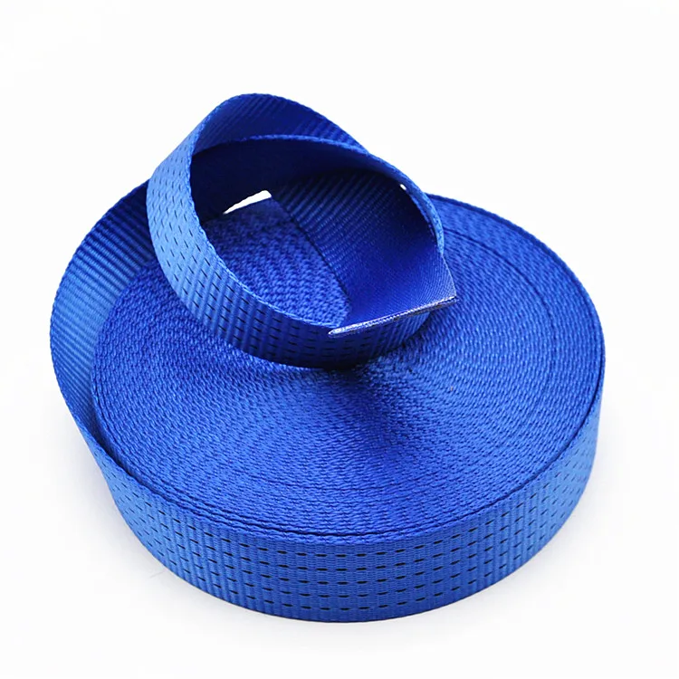 Ширина 38 и 50 мм полиэфирный ремень для обвязки, Буксировочный канат, упаковочный ремень, плетеная веревка - Цвет: Синий