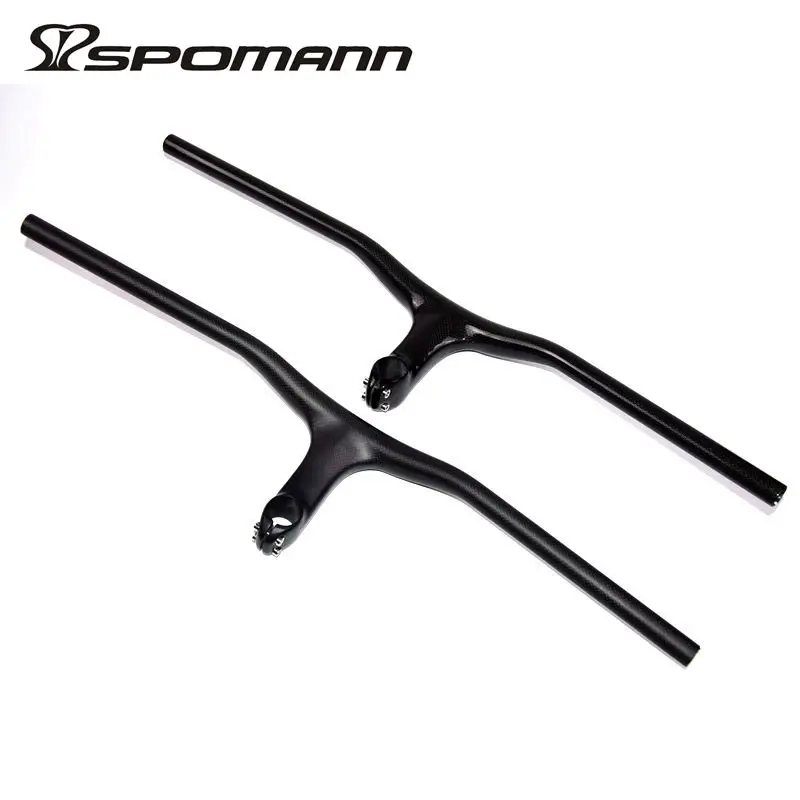 Spomann الكربون المتكاملة المقود mtb ارتفاع مقود دراجة هوائية جبلية المقاود مع طاولة حاسوب المسمار دراجة أجزاء