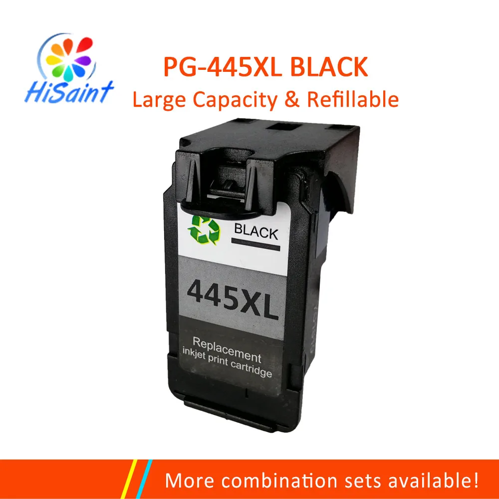 HiSaint 1 шт. черный pg445 pg 445 картридж Применение для Canon PG-445 для Canon PIXMA MX494 MG2440 MG2540 MG2940 принтера