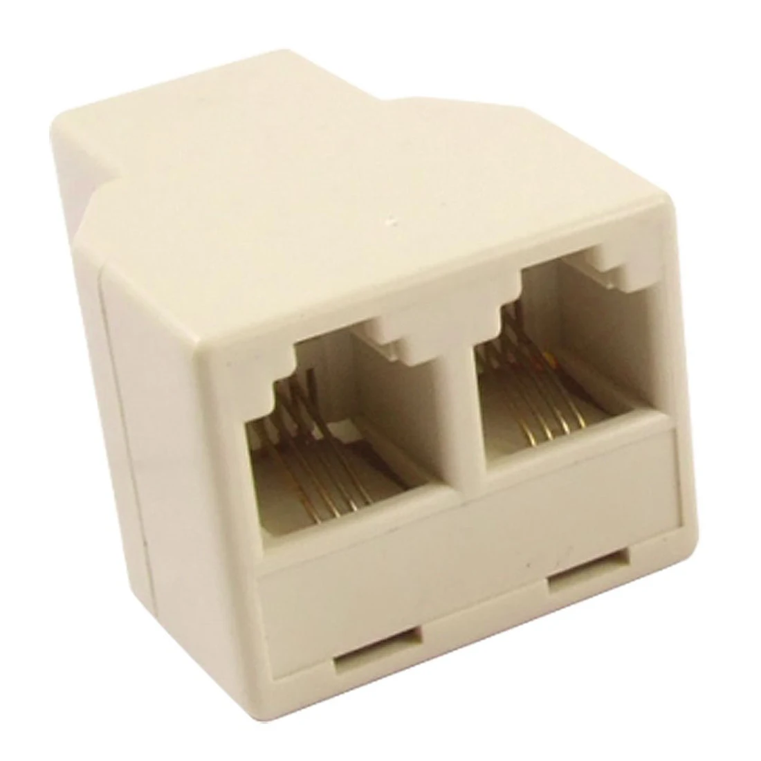 KSOL Hot Sale RJ11 4 Pins Female 1 to 2 Telephone Splitter Connector