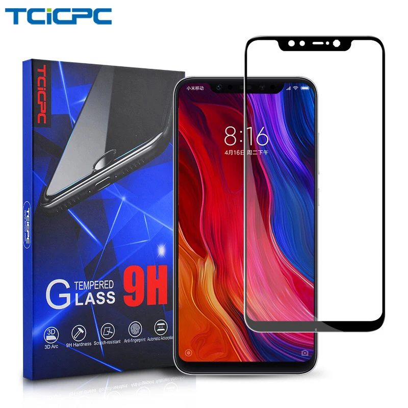 Закаленное стекло Xiaomi Pocophone F1 защитная пленка для экрана TCICPC 9H 2.5D полное покрытие