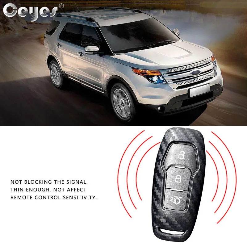 Carbon fiber key cover for FORD (4)