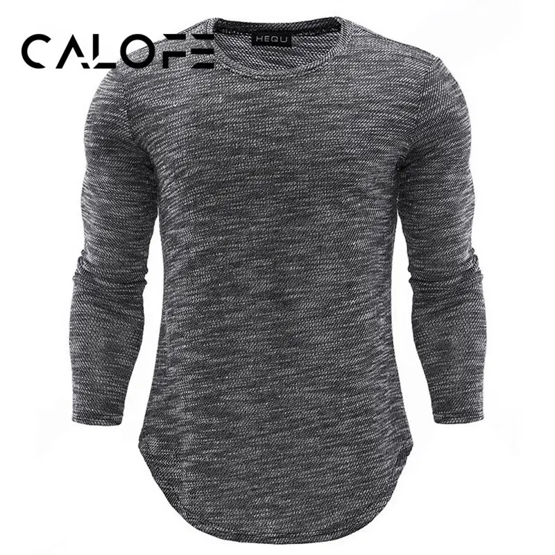 

CALOFE Man's Training T-shirts Long-sleeve Compression Jogging Tops For Men Fast Drying Breathable Fitness Training Tee Shirt