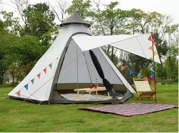 

double layer outdoor camping family tent