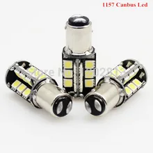 Ampoules LED 1157 BAY15d P21/5W CANBUS 27 SMD, livraison gratuite, 2 pièces, LED d'arrêt/queue, Blanc 6000K, Feu arrière Blanc