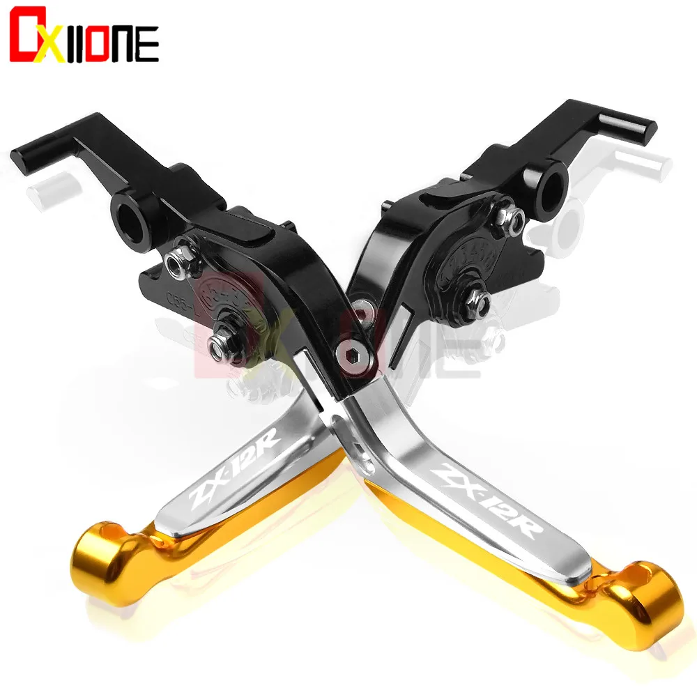 

Motorbike Accessories Adjustable Foldable Fold Extendable Brake Clutch Levers For KAWASAKI ZX12R ZX-12R 2000-2005