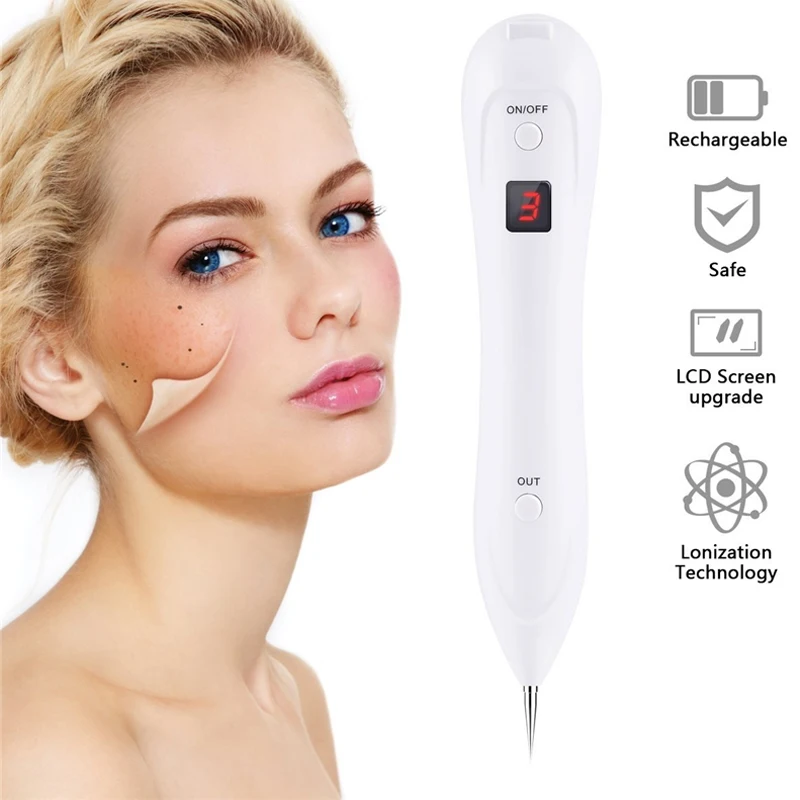 

LED 6 Level Laser Freckle Removal Skin Mole Dark Spot Remover for Face Wart Tag Tattoo Pen Salon Beauty