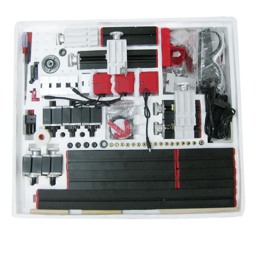 

ZHOUYU Z8000 Multi-Functional Woodworking Combination Machine Jigsaw Sanding Drilling Milling Machines Mini DIY Lathe 12V 24W