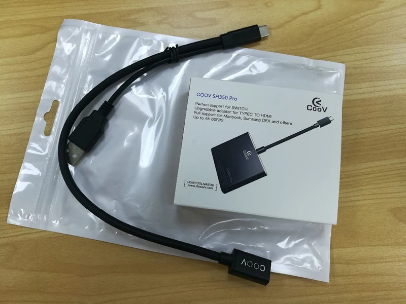 For-Coov-SH350-Pro-Portable-Dock-Type-C-to-HDMI-Adapter-Hub-USB-C-to-HDMI