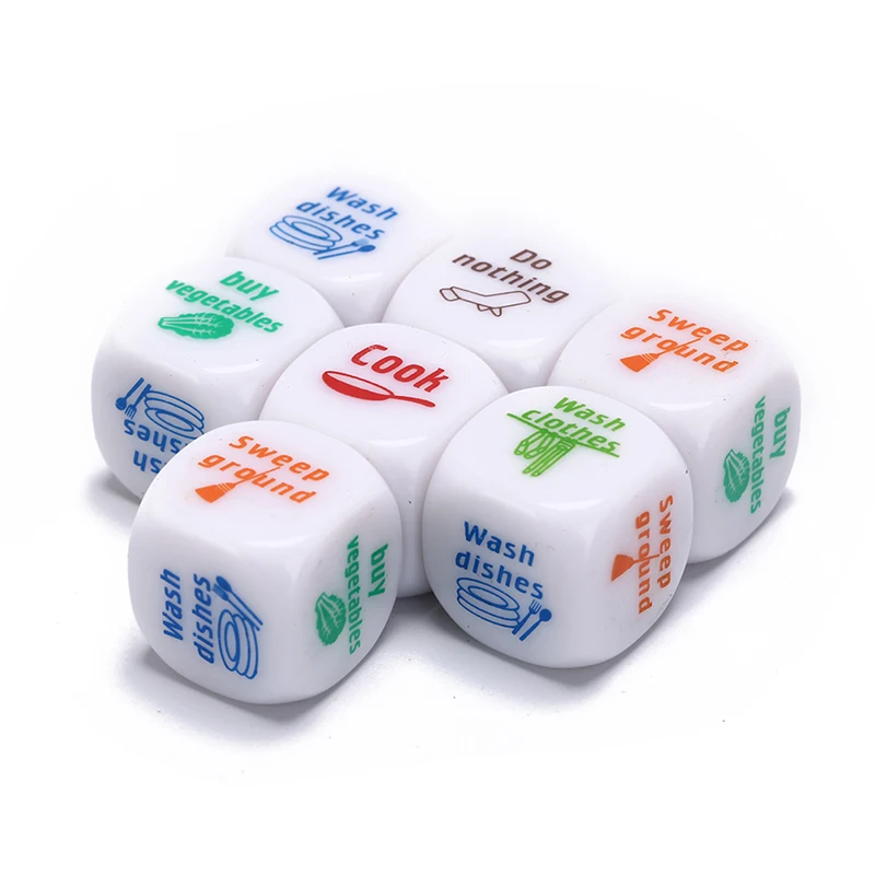 7 шт./компл. белый Цвет Fun Dices Романтика Dice Lover Пара игры, смешные флирт игрушки для взрослых пар дому Dice