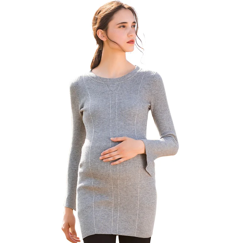 Loveincolors Maternity Women Pullover Outdoor Sweater Long Feeding