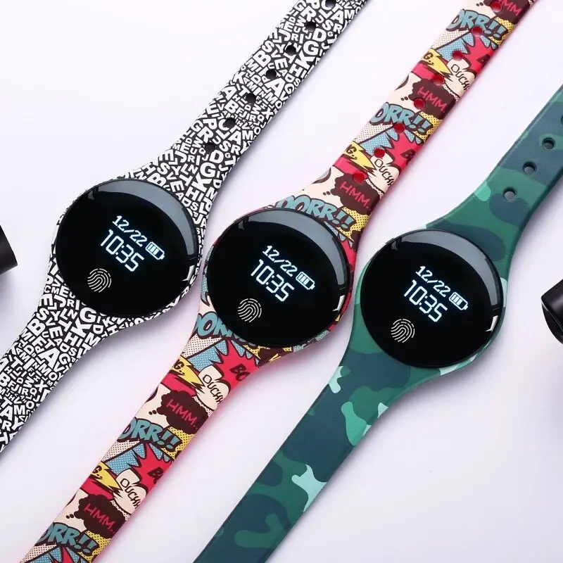 

Bluetooth Smart Watch Kids OLED Color-screen IP67 Waterproof Fitness Bracelet Intelligent Pedometer Smartwatch for IOS Android