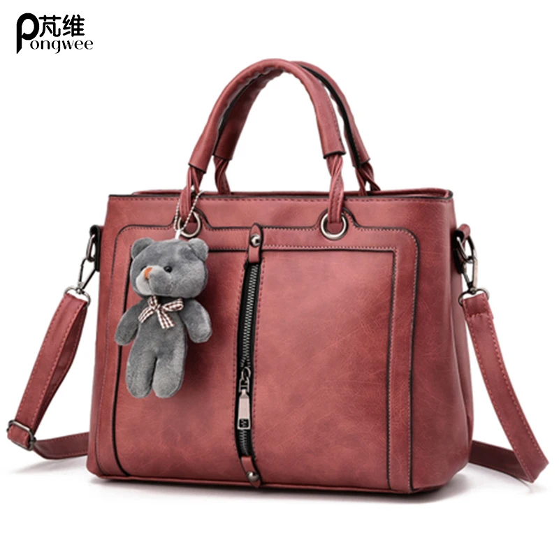 

High Quality Famous Brand Tote Shoulder Ladies Hand Bag Luxury Women Leather Handbag BLACK Retro Vintage Bag Designer Handbags