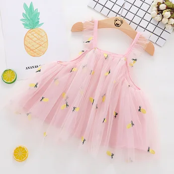 

Baby Girl Summer Dress Embroidery Sleeveless Cute Baby Party Dress Kids Birthday Clothes Ball Gown Infant Girls Dresses 2019