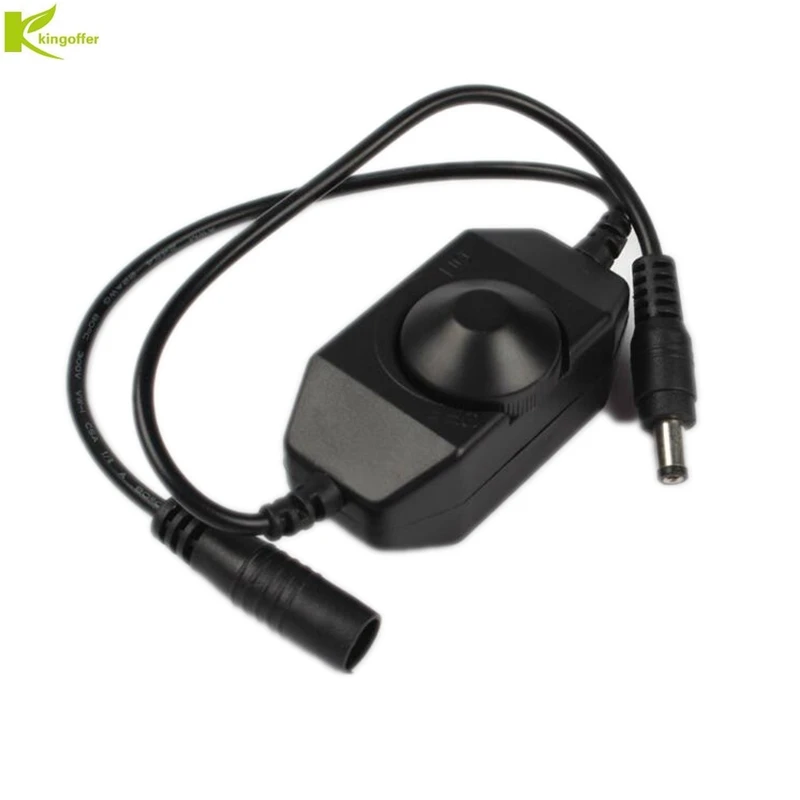 

1PC Mini LED Brightness Adjust Switch Controller with DC Connector for 3528 5050 5630 Single Color LED Strip Light Dimmer 12V