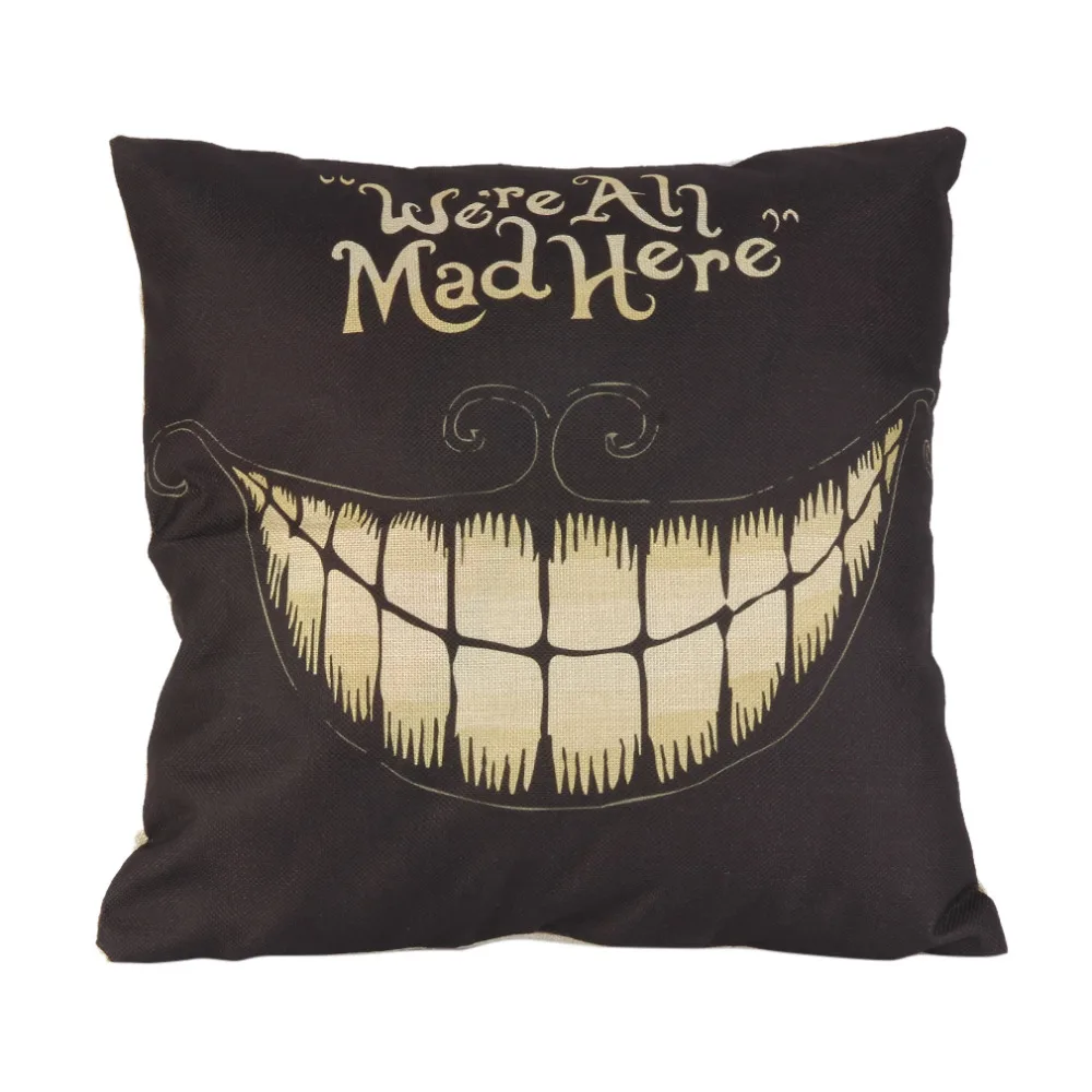 1Pcs Creative Funny Design Linen Home Decorative Pillow Cover Halloween