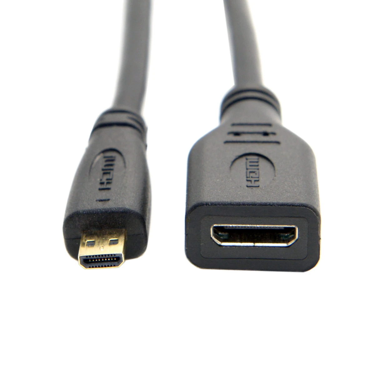 

CYDZ D Type Micro HDMI 1.4 Male to Mini HDMI 1.4 Female C Type Extension Cable for Laptop PC HDTV 10cm