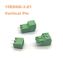 

50Set/Lot 3.81mm Pitch 15EDGK 2Pin Screw Plug-in Terminal Block Straight Pin Pluggable Connector